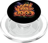 Pumpkin Patch Crew Caras de Halloween PopSockets PopGrip para MagSafe