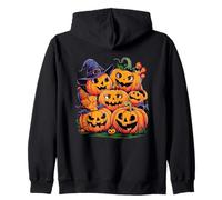 Pumpkin Patch Crew Caras de Halloween Sudadera con Capucha