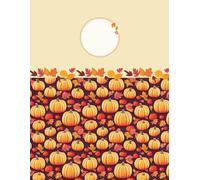 Pumpkin Patch Fall Journal - Autumn Leaves & Cozy Harvest Vibes for Writing, Lists & More: 8.5 x 11” Wide Ruled Lined Notebook with Pumpkins, Leaves & a Soft Tan Sky - 100 Pages of Seasonal Joy