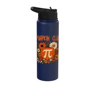 Pumpkin Pi Club Pi Day Love Matemáticas Feliz Halloween Stainless Steel Insulated Water Bottle