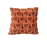 Pumpkin Pillow Covers - Soft Plush Cushion Cases for Fall Season, Decorative Throw Pillowcase with Cozy Halloween Style, Autumn Pillow Protector for Living Room Bedroom Office Sofa 18x18 Inches