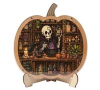 Pumpkin Puzzle Figurine, Halloween Decor Statue, Fall Table Ornament