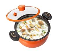 Pumpkin Shape Pressure Cooker - 8L Non-Stick Fast Heating Pressure Cooker With See-Through Lid | Kitchen Cooking Pot | Multifunctional Pan For Boiling, Stewing, Soup, Induction, GasStove, Home Cooking