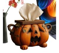 Pumpkin Shaped Tissue Holder, Halloween Napkin Dispenser Decor
