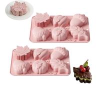 Pumpkin Silicone Mold - 2PCS 3D Chocolate Cake Decorating Baking Mold