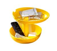 Pumpkin Snack Holder, Double-Layer Festive Treat Container, Multi-Functional Organizer Bowl, Built-In Phone Stand, 7.8x6.69x6.38 inches, Ideal for Party, Shelf, Bedroom, Living Room, Kitchen Decor