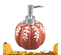 Pumpkin Soap Dispenser For Bathroom - Ceramic, 5.91 Inch Refillable Lotion Bottle, Halloween Decor | Funny Dish Soap Pump with Farmhouse Style For Kitchen, Shower, Restroom, Harvest Festival Use