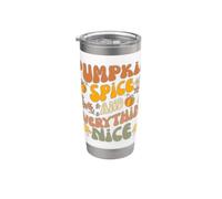 Pumpkin Spice And Everything Nice Fall Season Fall Vaso térmico de acero inoxidable de doble pared