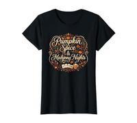 Pumpkin Spice and Mahjong Nights Fall Autumn Season Camiseta gráfica económica, Mujer, Negro, L