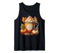 Pumpkin Spice Coffee Latte Mug Graphic For Women Autumn Fall Camiseta sin Mangas
