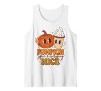 Pumpkin Spice Everything Nice Autumn Peace Sign Camiseta sin Mangas
