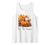 Pumpkin Spice Football Tis The Season Otoño Acción de Gracias Camiseta sin Mangas