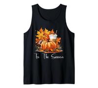 Pumpkin Spice Football Tis The Season Otoño Acción de Gracias Camiseta sin Mangas