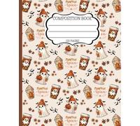 Pumpkin Spice Ghost Composition Notebook - 120 College Ruled Pages, 7.5 x 9.25: Cute Fall Notebook with Ghosts, Coffee, and Pumpkin Spice Design for Journaling, School, or Daily Writing