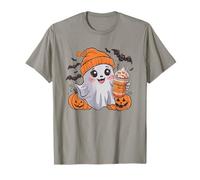 Pumpkin Spice Ghost Vibes, lindo disfraz de Halloween, amante del café Camiseta