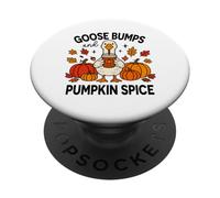 Pumpkin Spice Goose Coffee Lover Autumn Season Theme PopSockets PopGrip Adhesivo