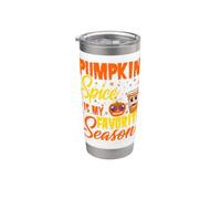 Pumpkin Spice Is My Favorite Season Happy Pumpkin Season Vaso térmico de acero inoxidable de doble pared