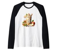 Pumpkin Spice Latte and Apple Pie Decor For Women Hello Fall Camiseta Manga Raglan