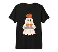 Pumpkin Spice Latte Ghost Halloween Fall Coffee Lover Camiseta Premium