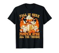 Pumpkin Spice Latte Mug Graphic Cute Autumn GNOME For Fall Camiseta