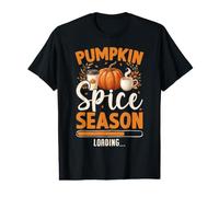 Pumpkin Spice Season Loading Otoño Café Latte Camiseta gráfica económica