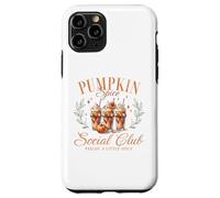 Pumpkin Spice Social Club Otoño Floral Arco Café Helado Otoño Carcasa para iPhone 11 Pro