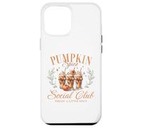 Pumpkin Spice Social Club Otoño Floral Arco Café Helado Otoño Carcasa para iPhone 12 Pro Max