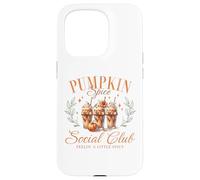 Pumpkin Spice Social Club Otoño Floral Arco Café Helado Otoño Carcasa para iPhone 15 Pro