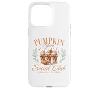 Pumpkin Spice Social Club Otoño Floral Arco Café Helado Otoño Carcasa para iPhone 15 Pro Max