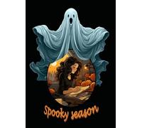Pumpkins and Ghost Grid Halloween Journal - A4 0.5cm (0.196 inch) Diced Paper, 120 Pages: Spooky Cute Graph Paper Notebook for Fall, Halloween Lovers, and Aesthetic Stationery Fan