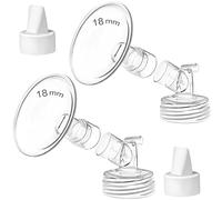 PumpMom - Bridas y válvula de pico de pato de 18 mm compatibles con Spectra S2 Spectra S1 9 Plus Synergy Gold piezas de extractor de leche, no originales Spectra (18 mm)