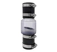 PumpSpy Válvula de retención silenciosa, 1-1/2 pulgadas con acoplamientos Buna-N, modelo CV-150, solapa con resorte, aumento de la esperanza de vida útil de la bomba de sumidero, incluye abrazaderas