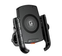pumpumlia 1 juego de soporte de teléfono celular para manillar de motocicleta con puerto de carga rápida de 15 W y USB C de 20 W, fácil de instalar para cargador de motocicleta y scooter