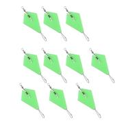 pumpumlia 10 piezas de pinzas de pesca giratorias, conectores de presión luminosamente triangulares, accesorios de placa de mar duraderos con placa triangular luminosa