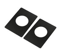 pumpumlia 2 placas de refuerzo de puerta, cubiertas de manija de relleno, reparación de placa trasera, placas de fijación cuadradas para perillas, placas de perilla de acero inoxidable