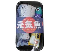 pumpumlia 3 piezas de juguete masticable para gatitos, dentición de gatos de felpa suave, relleno de hierba gatera con sonido atractivo en forma de pez, juguete de dentición de peces