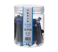 pumpumlia 30 cartuchos de tinta negra y azul para pluma estilográfica de 2,6 mm
