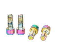 pumpumlia 4 tornillos para jaulas de botellas de agua de 5 x 12 mm, acero inoxidable, tornillos de cabeza hexagonal, tornillos de jaula de botella, tornillos de soporte