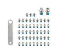 pumpumlia 50 piezas de clavos antideslizantes para pedal de bicicleta, tornillos de repuesto, pernos para bicicletas de carretera, pedales hexagonales, pernos de rosca, clavos
