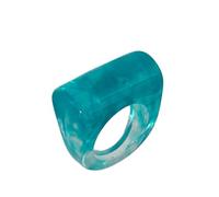 pumpumlia Anillos geométricos de resina minimalistas, cómodos, unisex, con selección de colores brillantes, anillos de resina de regalo de moda, talla única, como se describe, como se describe