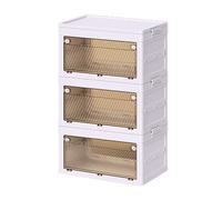 pumpumlia Armario portátil con puertas magnéticas para almacenamiento de ropa, armario plegable con cubos organizadores