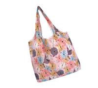 pumpumlia Bolsa de la compra portátil reutilizable con gran capacidad de almacenamiento, plegable y lavable, para uso multiuso, ligera para viajes, b, One Size