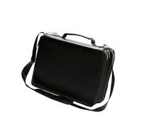 pumpumlia Bolsa de transporte multifuncional con cremallera con diseño de correa para el hombro para 224 organizadores de marcadores, Black