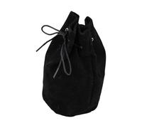 pumpumlia Bolsa portátil con cordón, cinturón de gamuza medieval, monedero, joyería, dados, suministros de cosplay, monedero medieval, Color negro., Talla única