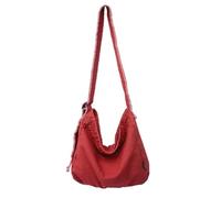 pumpumlia Bolso bandolera de lona de gran capacidad para mujer, estilo casual, estético, para viajes, para mujer, estilo grunge, de lona, mensajero, gran capacidad, estilo casual, Red, One Size
