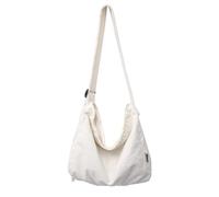 pumpumlia Bolso bandolera de lona de gran capacidad para mujer, estilo casual, estético, para viajes, para mujer, estilo grunge, de lona, mensajero, gran capacidad, estilo casual, White, One Size