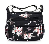 pumpumlia Bolso bandolera de nailon para mujer y mujer, diseño floral, multicolor, One Size