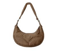 pumpumlia Bolso cruzado de nailon acolchado con correa ajustable, ligero y práctico, para mujeres modernas, bolsa de hombro acolchada, Khaki, One Size