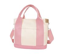 pumpumlia Bolso de hombro de lona delicado bolso cruzado de viaje bolso de mano informal organizado viaje esencial bolso de lona, Polvo blanco, One Size