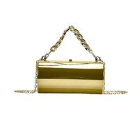 pumpumlia Bolso de hombro para mujer, bolso cruzado de noche para niñas, mujeres, cadena de color sólido, bolso de hombro versátil, Gold, One Size